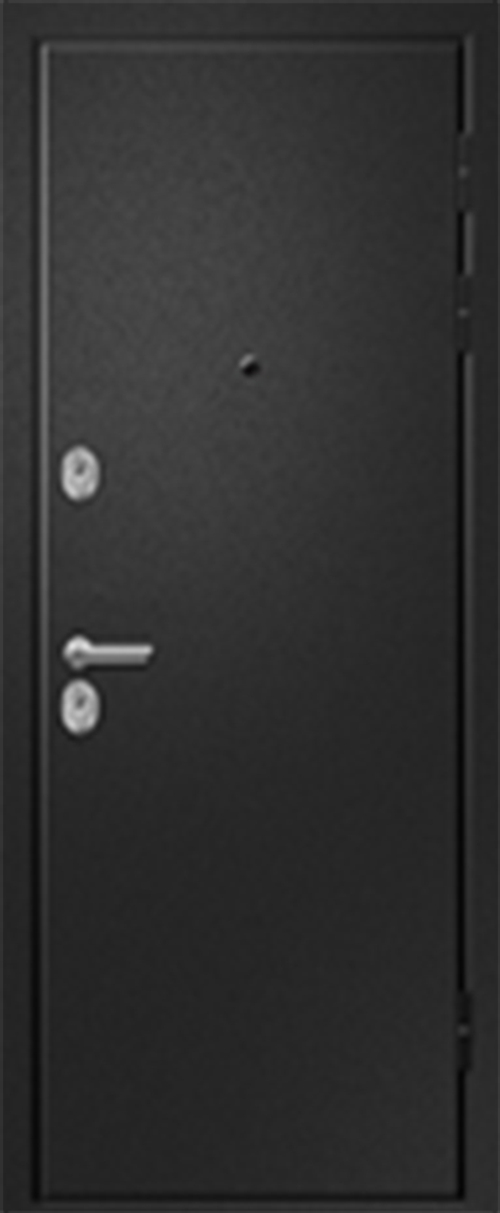 Стальная дверь Дублин-М Черный шелк (зеркальные вставки)