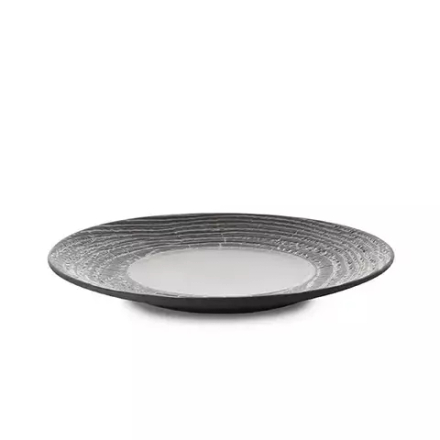 Тарелка «Арборесценс» десертная керамика D=215,H=25мм серый,черный