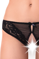 Эротические кружевные трусики из сеточки Pauline (Размер: 46-48) (Цвет: черный)