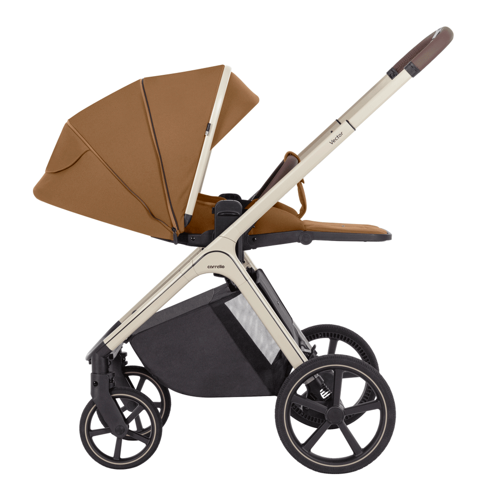 Коляска Carrello Vector CRL-6550 Nova DK791 Black Line 3 в 1 Coral Beige