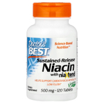 Doctor's Best, Ниацин с замедленным высвобождением, с niaXtend®, 500 мг, 120 таблеток