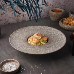 Тарелка глубокая 250 мл d 29 см h6 см для пасты/супа Brown Untouched Taiga P.L. Proff Cuisine [1]