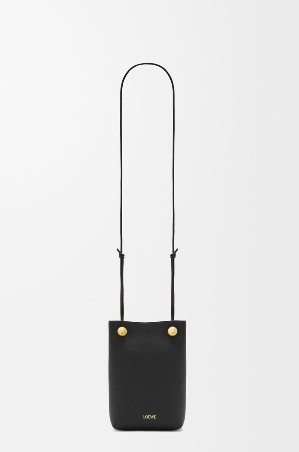 Loewe Сумка-мешок Pebble из гладкой телячьей кожи, черный