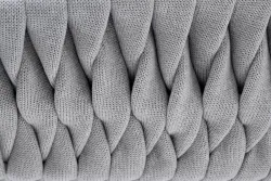 "Монако" стул плетеный из роупа, каркас алюминий светло-серый (RAL7035) муар, роуп светло-серый 40 мм, ткань светло-серая