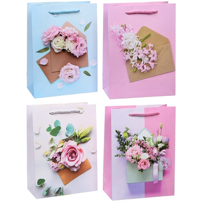 Пакет подарочный «Счастье!» 18*24*8.5 см, микс