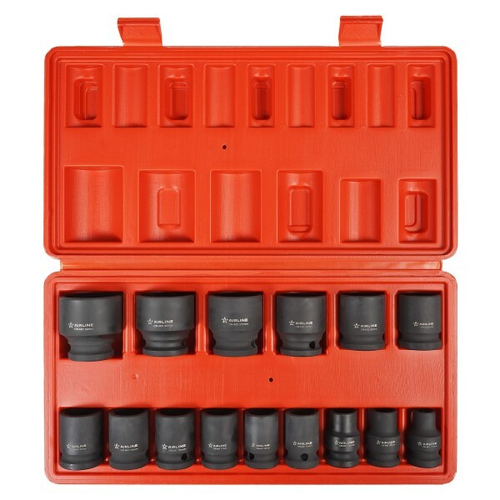 Набор головок 15 предм. (1/2) 38 мм (10-32 мм) пласт. кейс. ударные (AIRLINE)