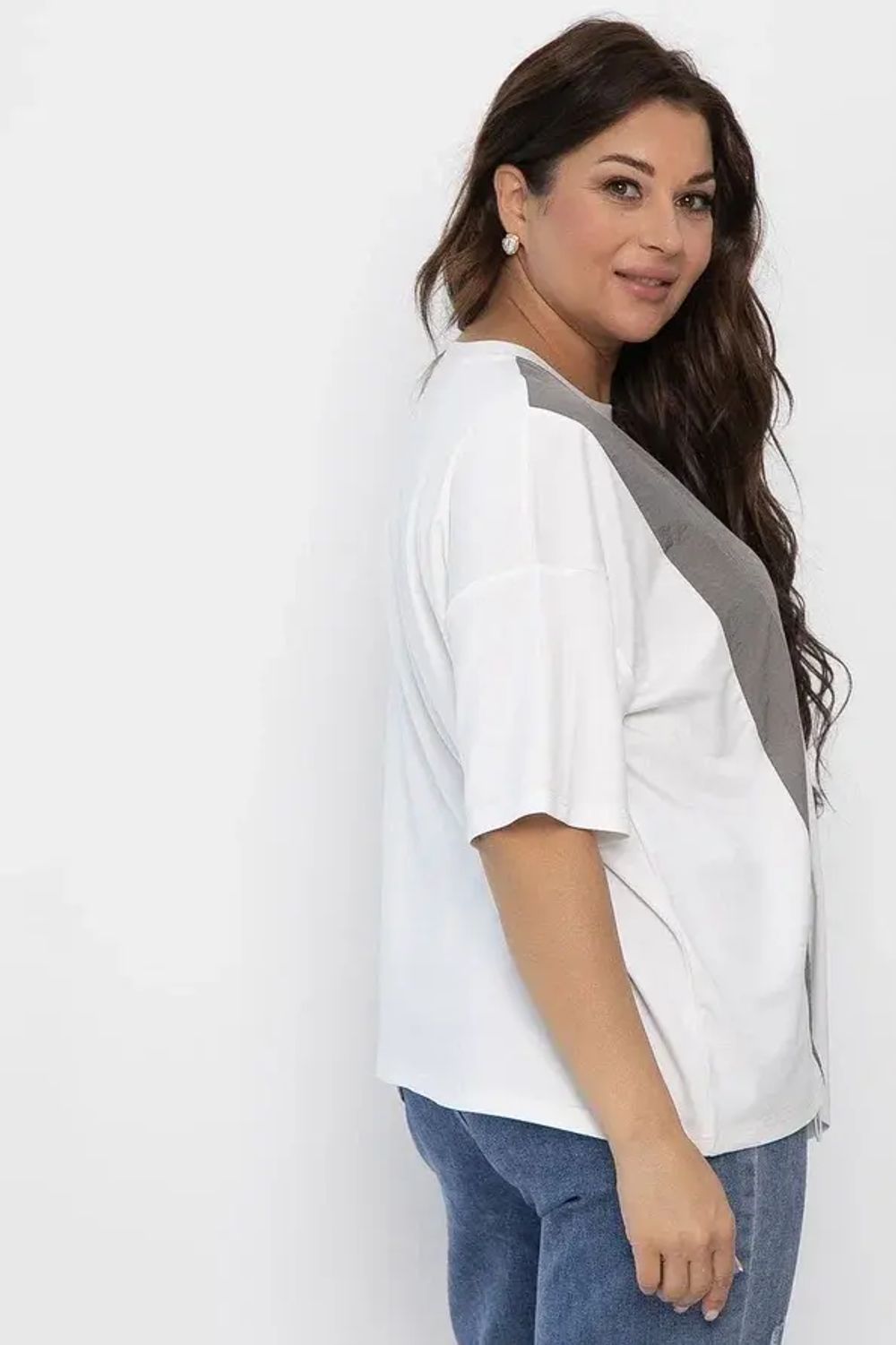 Блуза Малина (белая) Б13938-1М LT Collection