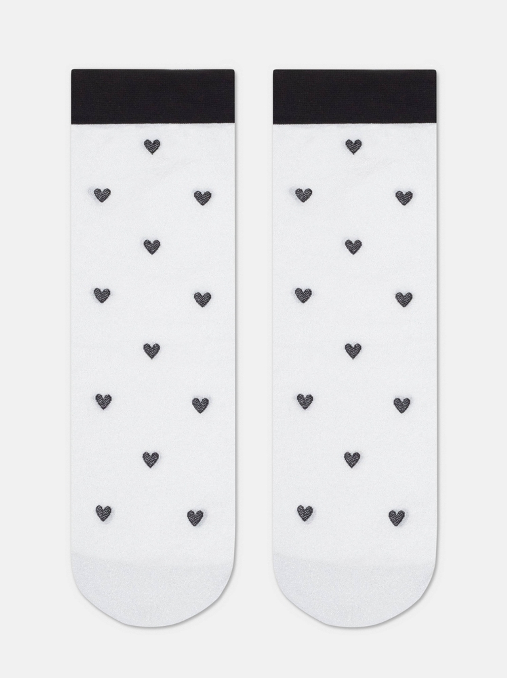 CONTE FANTASY Сияющие носки с объемными рисунками «Hearts»