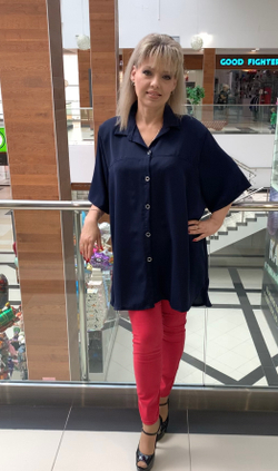 Рубашка темно-синего цвета