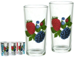 Набор стаканов "Ягоды" 6шт 230мл (высокие)