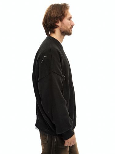 Черный хлопковый джемпер с перфорацией Votus