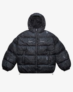 Пуховик Unity Puffer Black Rusty серо-черный