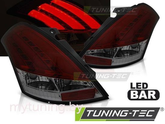 Задние фонари для Suzuki Swift III (10-17) LED красные темные