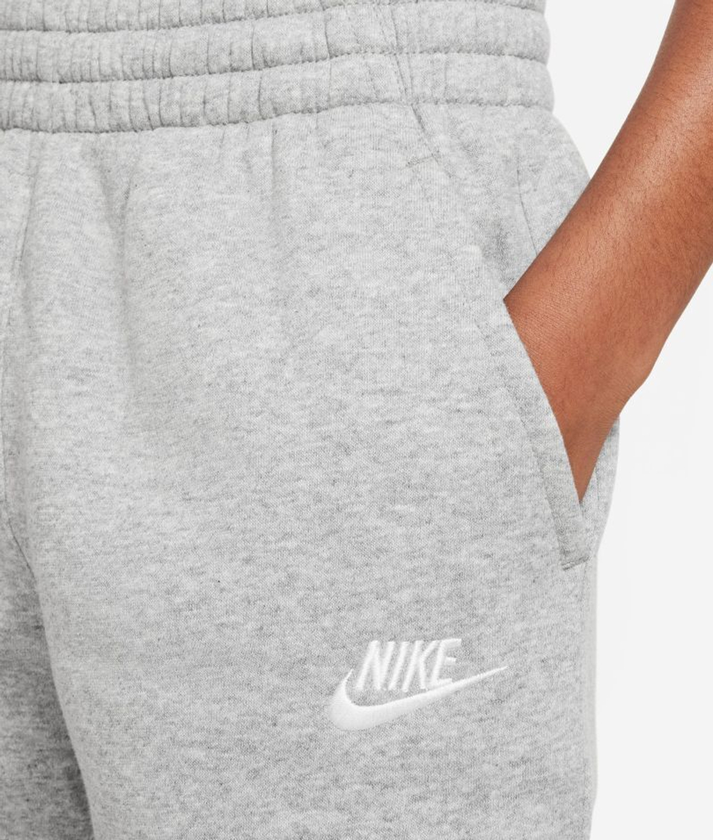 Брюки для девочки Nike Kids Club Fleece Jogger - dark grey heather/base grey/white