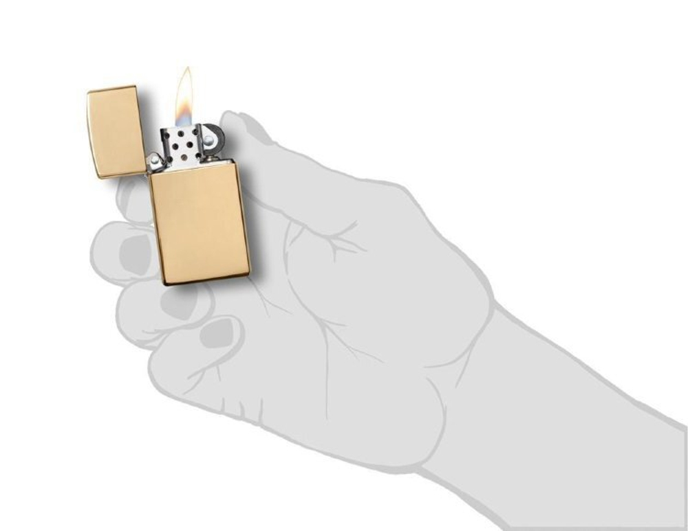 Зажигалка ZIPPO 1654B Slim® High Polish Brass