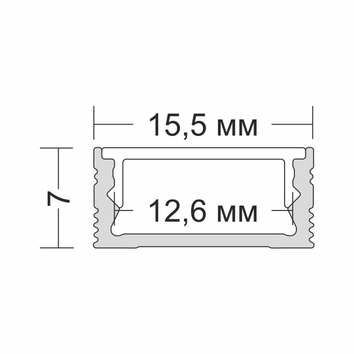 Накладной профиль Ledron Mic Alum