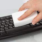 Губка-ластик МЕЛАМИНОВАЯ для удаления пятен, для чистки кухни, уборки, обуви, 9х5,5х2 см, КОМПЛЕКТ 5 шт., колорбокс, LAIMA, 606891