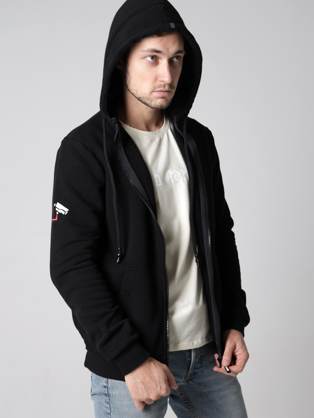 Худи с маской Город Горький черное