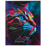 Дневник 5-11 класс 48 л. твердый BRAUBERG глянцевая ламинация с подсказом "Space cat" (6 штук в упаковке)
