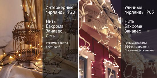 Праздничное настроение с гирляндами Elektrostandard™.