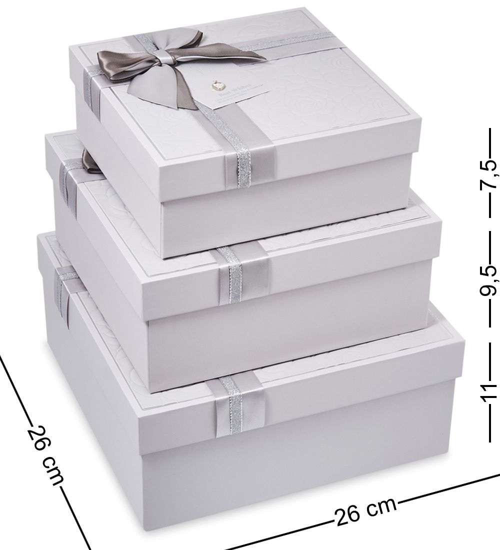 WF-191-A Набор коробок из 3 шт, серый