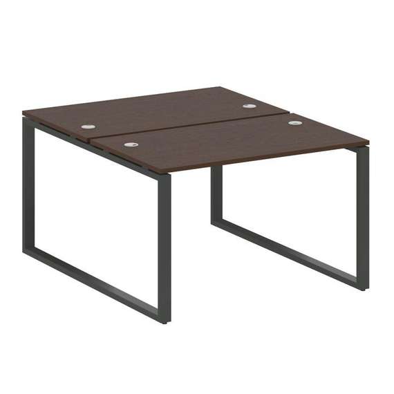 Metal System Рабочая станция на О-образном м/к БО.РАС-СП-2.2 Венге Цаво/Металл Антрацит 1200*1475*75