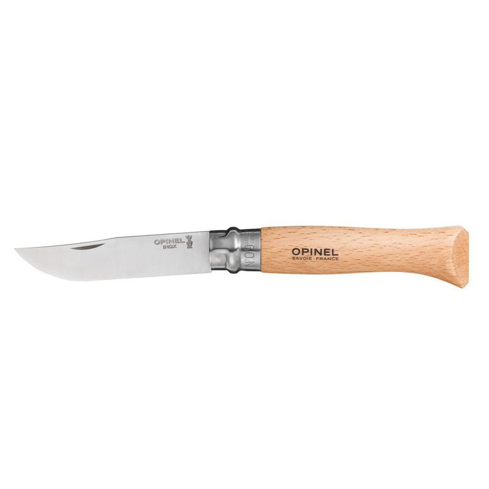 Нож Opinel №9, нержавеющая сталь, бук