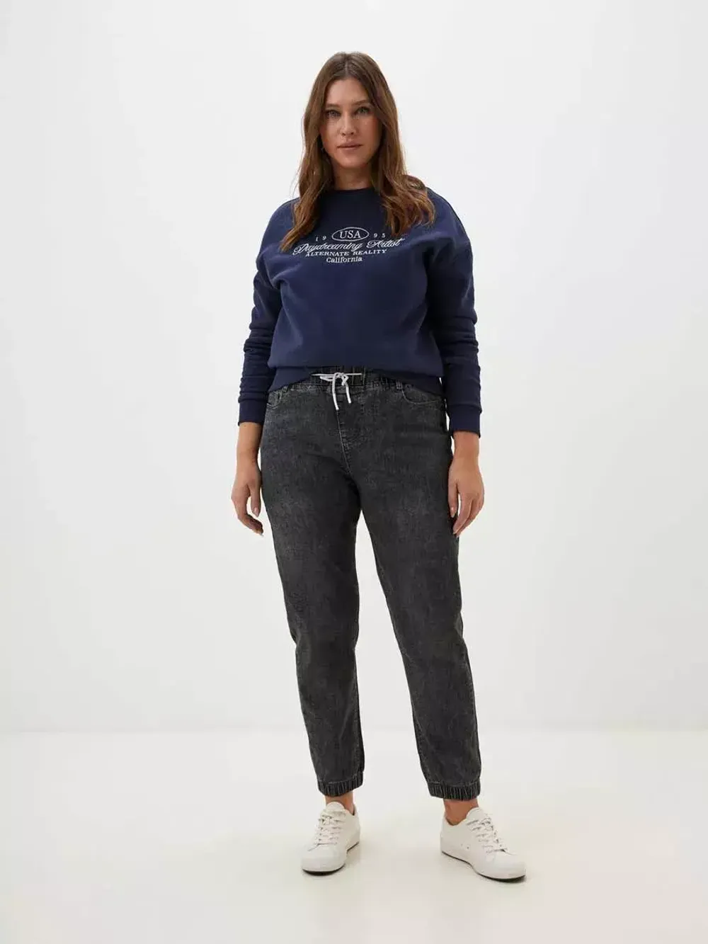 Джинсы на резинке больших размеров