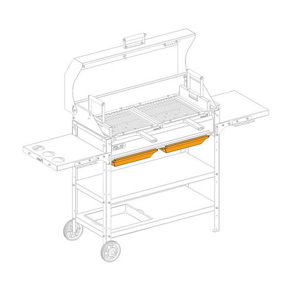 Зольник SMART 800 2х400мм (HS-GS-A-802) Helios