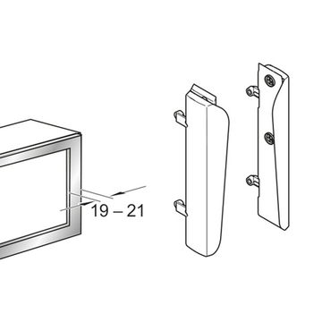 Адаптер для алюминиевой рамки 1 уп (2 шт), Комплектующие к подъемникам, ФриСпейс Форте, цвет Никель
