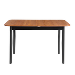 Стол Соната Люкс раздвижной/Sonata Lux extension table массив сосны, антик/чёрный, 120-(150)х75х75 см