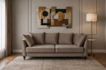 Диван Garda Decor Сорренто (Sorrento) 230M трехм. раскл.,велюр сер.Colt017 230*101*86