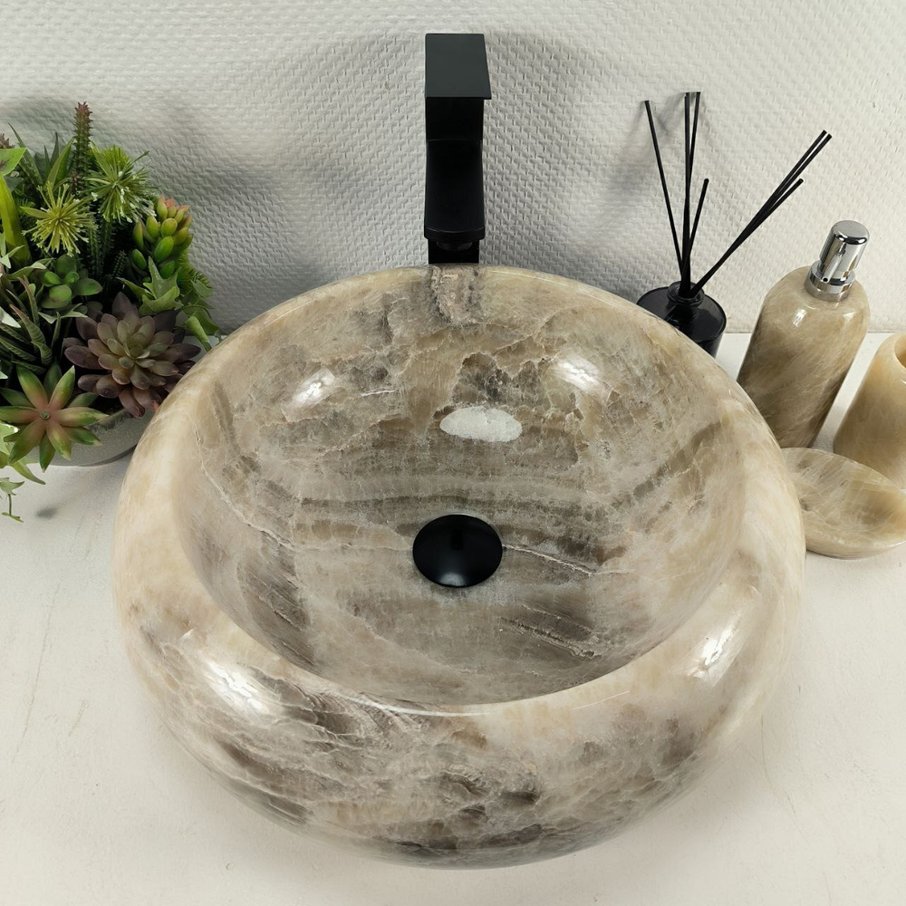 Раковина из оникса Donut Grey DO-64547 45*45*15 0202