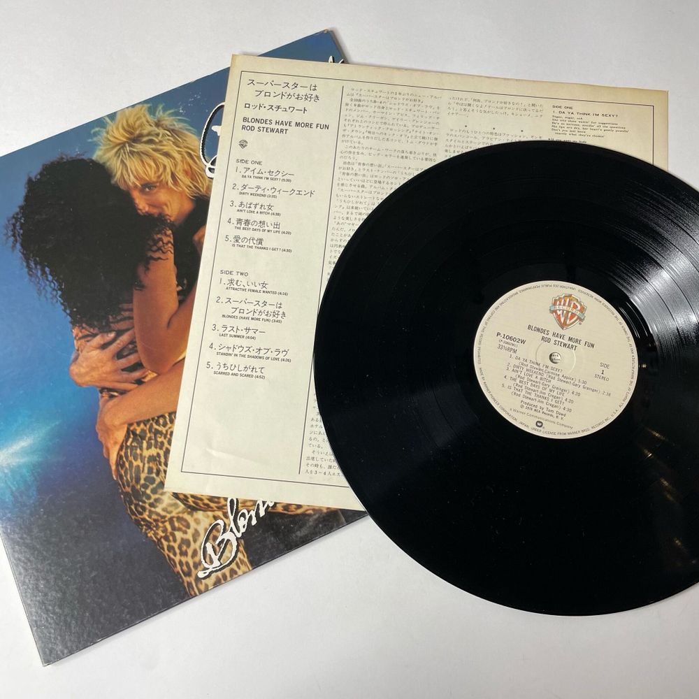 Винтажная виниловая пластинка LP Rod Stewart Blondes Have More Fun (Japan 1978) (No Obi) Scarred And Scared