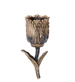 AM- 393 Наперсток «Тюльпан» (латунь, янтарь)