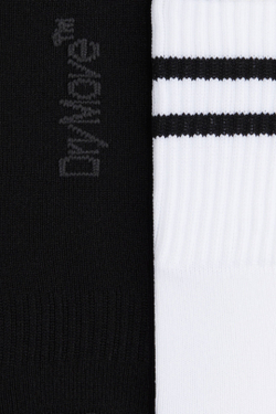 H&M Набор из 2 пар футбольных носков, черный/белый