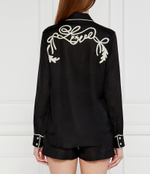 Сатиновая рубашка RICAMATO Pinko - черный(103474 A1XM)