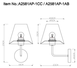 Бра Arte Lamp A2581AP-1AB