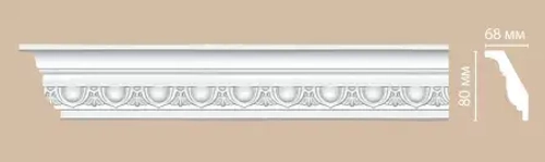 Плинтус потолочный с рисунком DECOMASTER DT-23F гибкий (80*48*2400мм)