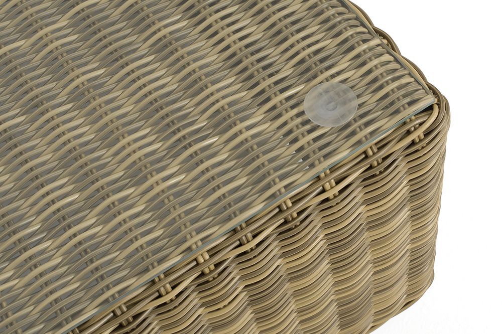 "Капри" журнальный столик плетеный, цвет соломенный