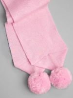 Шарф зимний вязаный с бубонами для девочки