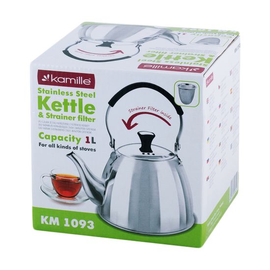 Чайник заварочный 1 л. из нержавеющей стали Kamille KM-1093