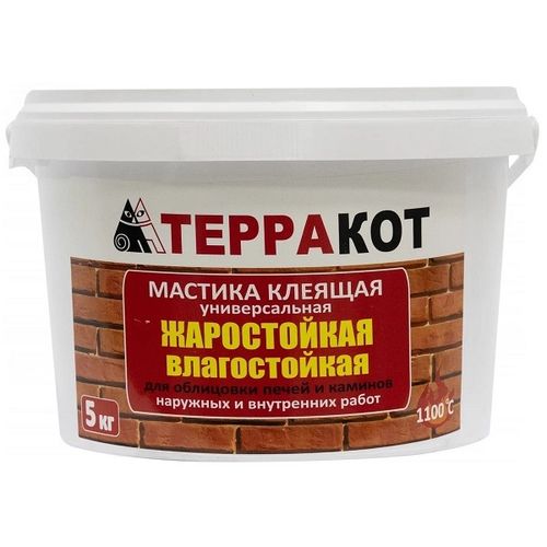 Мастика клеящая жаростойкая Терракот 5 кг