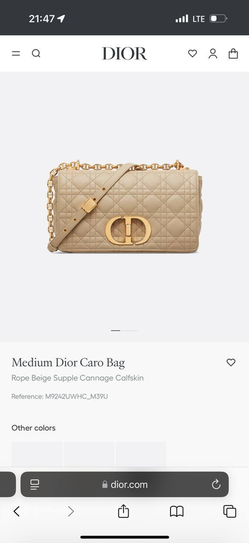 Сумка Christian Dior