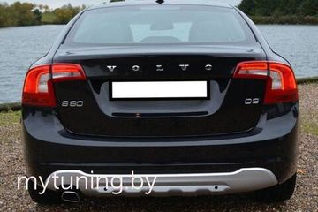 Диффузор заднего бампера V.1 для VOLVO S60 V60 2010-2018