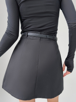 Юбка Yu Ze Fashion 2019322 однотонная короткая плиссированная