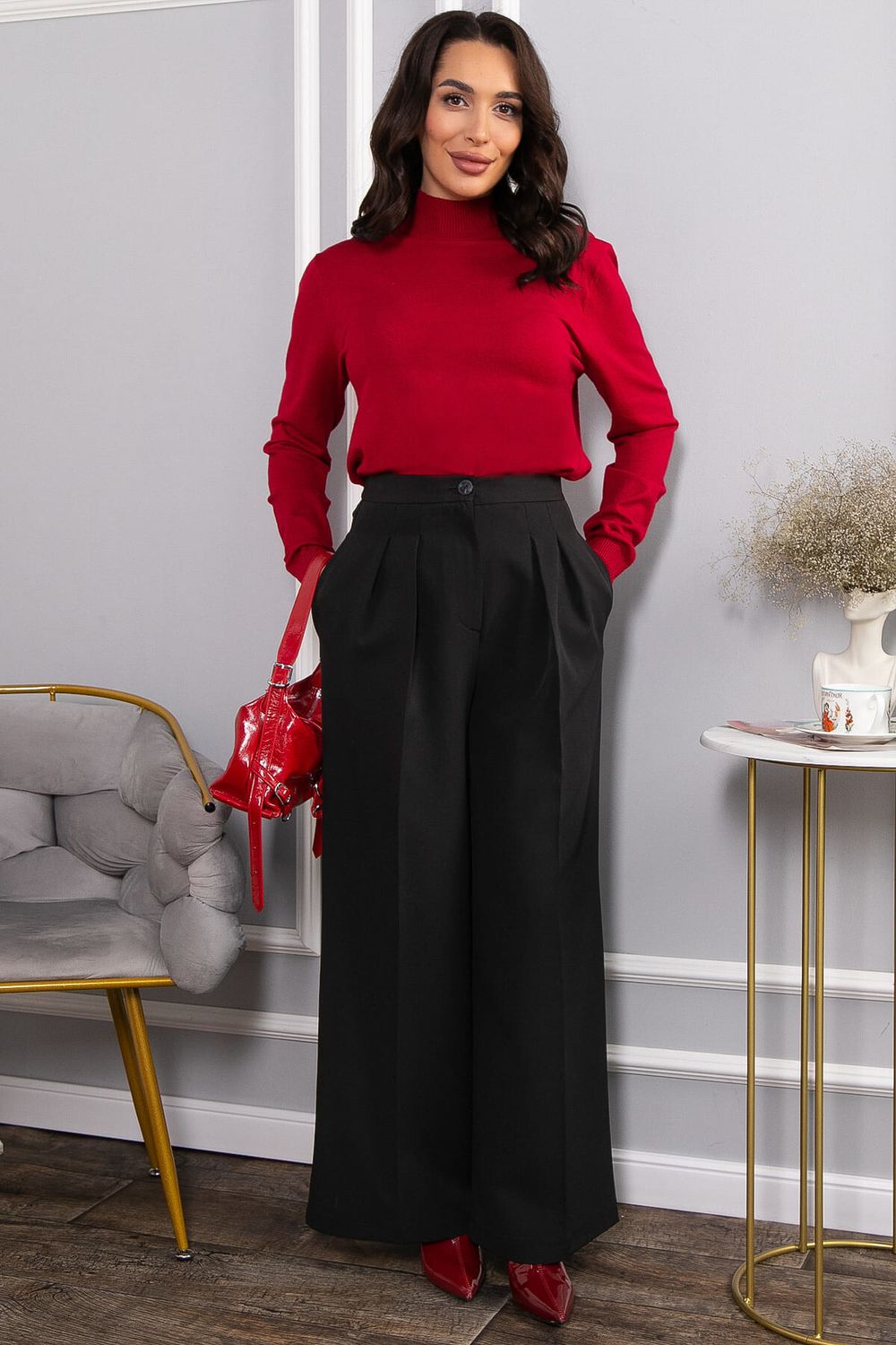 Брюки со стрелками Шакира (черные) Б14588-35М LT Collection