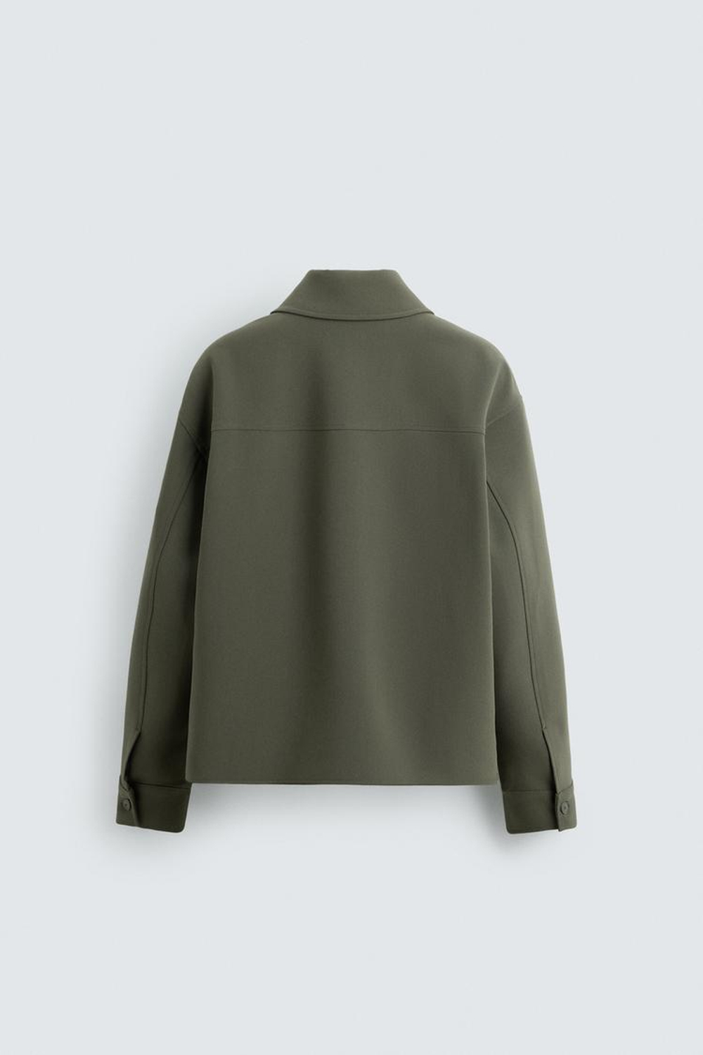 ZARA КУРТКА-РУБАШКА BOXY FIT, ЗЕЛЕНЫЙ