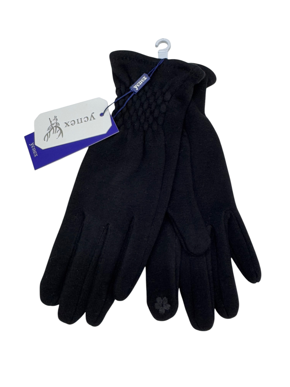 Перчатки. Женские. Верх: Спандекс. Текстильные.Подклад: Плюш-флис. В упаковке 12 шт, черный цвет.