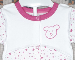 Боди МИШКА И ЗВЕЗДЫ (розовый)